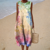 Robe d’Été Confortable Sans Manches